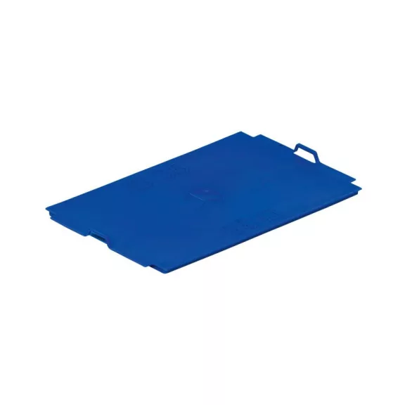 Zsanér nélküli fedél megerősített KLT ládákhoz, 300x200 mm, kék (RAL5003) Zsanér nélküli fedél megerősített KLT ládákhoz, 300x200 mm, kék (RAL5003)
