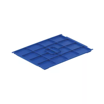   Zsanér nélküli fedél megerősített ládákhoz, 400x300 mm, kék (RAL5005)