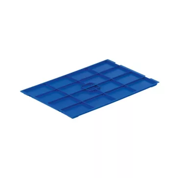   Zsanér nélküli fedél megerősített ládákhoz, 600x400 mm, kék (RAL5003)