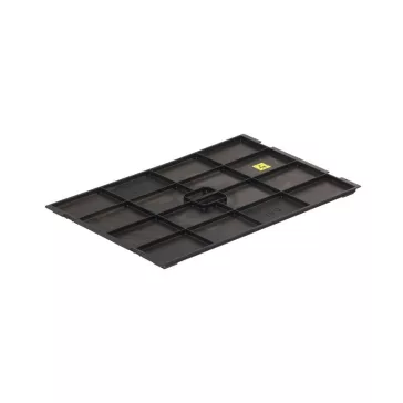   Zsanér nélküli fedél megerősített ládákhoz, 600x400 mm, Fekete