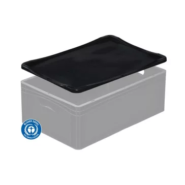 Fedél 600x400 mm Basicline, Fekete