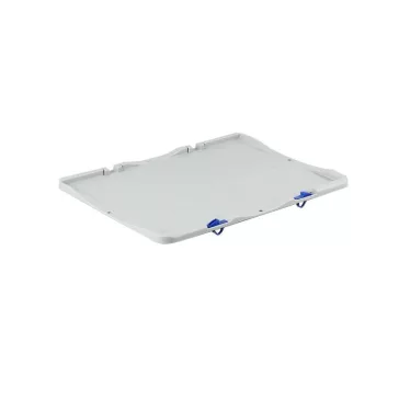   Csuklós fedél 400x300 mm Basicline, rögzítő alkatrészekkel, Szürke