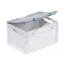 Csuklós fedél 400x300 mm Basicline, rögzítő alkatrészekkel, Szürke