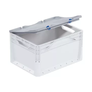   Csuklós fedél 400x300 mm Basicline, rögzítő alkatrészekkel, Szürke