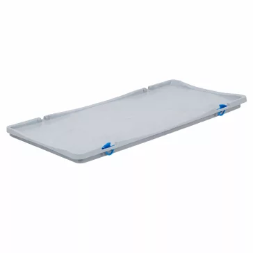   Csuklós fedél 600x400 mm Basicline rögzítő alkatrészekkel, Szürke