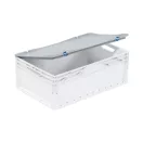 Csuklós fedél 600x400 mm Basicline rögzítő alkatrészekkel, Szürke