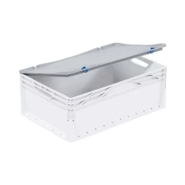   Csuklós fedél 600x400 mm Basicline rögzítő alkatrészekkel, Szürke