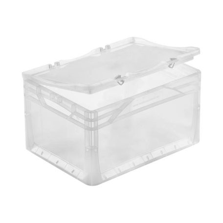 Csuklós fedél 400x300 mm Basicline, rögzítő alkatrészekkel, Átlátszó