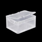 Csuklós fedél 400x300 mm Basicline, rögzítő alkatrészekkel, Átlátszó