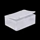 Csuklós fedél 600x400 mm Basicline rögzítő alkatrészekkel, Átlátszó