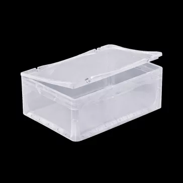   Csuklós fedél 600x400 mm Basicline rögzítő alkatrészekkel, Átlátszó