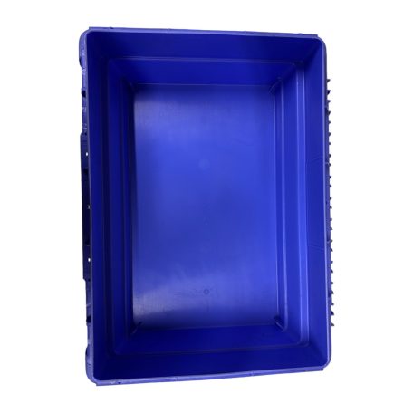 Ssi Schäfer Egymásra rakható szállítódoboz fedéllel, kék