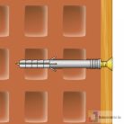 Tipli + csavar - 10 x 80 mm - 10 db / csomag