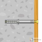 Tipli + csavar - 10 x 80 mm - 10 db / csomag