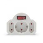 3-as fali elosztó - kapcsolóval