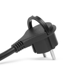   Szerelhető hálózati dugó - műanyag füllel - 5 m kábellel - 3 x 1,5 mm2 - fekete