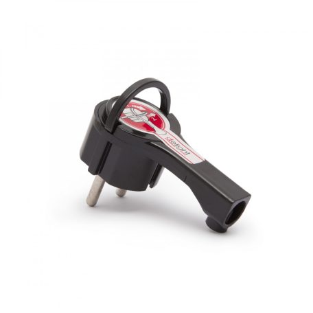 Lengő dugó 250V~50Hz / 16A fekete 90°-os