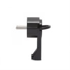 Lengő dugó 250V~50Hz / 16A fekete 90°-os