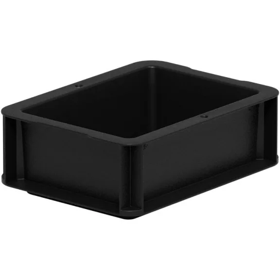 Basicline Euro láda 200x150x70 mm, alja és oldala zárt, Fekete Basicline Euro láda 200x150x70 mm, alja és oldala zárt, Fekete