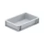 Basicline Euro láda 300x200x70 mm, alja és oldala zárt, Szürke