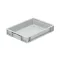 Basicline Euro láda 400x300x70 mm, alja és oldala zárt, Szürke