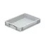 Basicline Euro láda 400x300x70 mm, alja és oldala zárt, Szürke