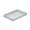 Basicline Euro láda 600x400x70 mm, alja és oldala zárt, Szürke