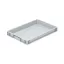 Basicline Euro láda 600x400x70 mm, alja és oldala zárt, Szürke
