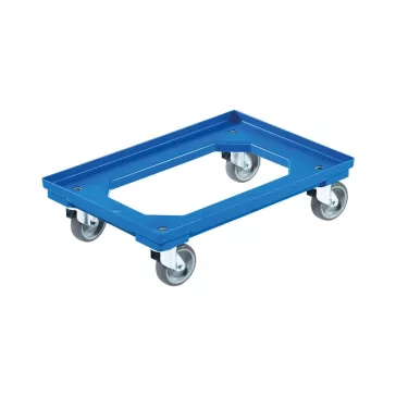   Szállító roller, 615x410 mm, Magasság: 175 mm, PA- wheels, Kék