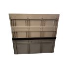 Összecsukható rátétkeret FR 840, PP, szürke - Méret 800 X 600 X 450 mm - 2. osztályú