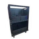 ESD SSi Schäfer Ef 6420 Fekete nyitott oldalú Euro láda A7 PPL - Méret 600 X 400 X 420 mm 