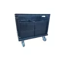 ESD SSi Schäfer Ef 6420 Fekete nyitott oldalú Euro láda A7 PPL - Méret 600 X 400 X 420 mm 