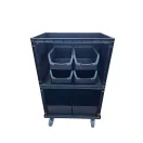 ESD SSi Schäfer Ef 6420 Fekete nyitott oldalú Euro láda A7 PPL - Méret 600 X 400 X 420 mm 