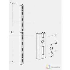 Element System Falsín 2000 mm Egylyuksoros, Alu/Ezüst