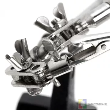   Paneltartó nagyítóval és krokodilcsipeszekkel 2x nagyítás