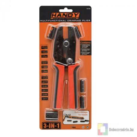 3 az 1-ben univerzális krimpelőfogó három cserélhető betéttel