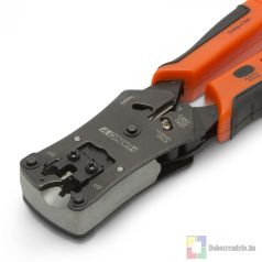 Krimpelő fogó kábeltesztelővel 6P • 8P racsnis