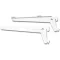 Element System Szögkonzol Párban Fehér 18 cm