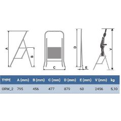 Biztonsági Fellépő 3 Fokos Acél
