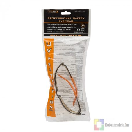 Védőszemüveg UV védelemmel amber