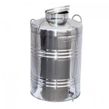 Inox kanna füles 100 L-es, csappal