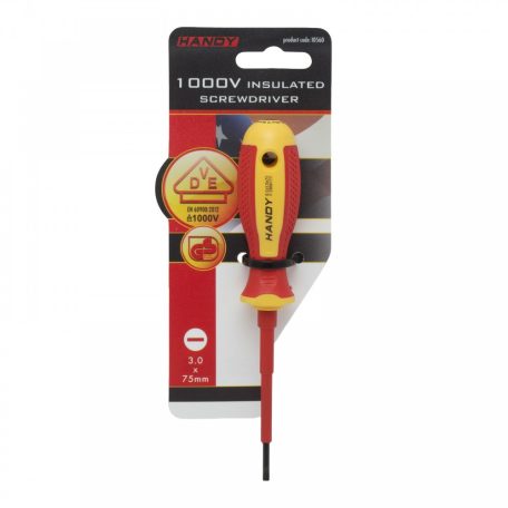 Csavarhúzó 0,5 x 3.0 x 75 mm 1000V-ig szigetelt