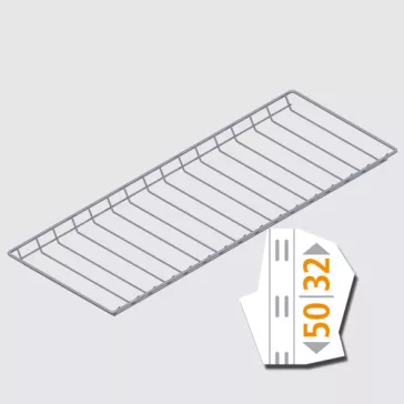   Element System Drótkosár Italtartó, Alu/Ezüst 80X30 cm, Konzollal