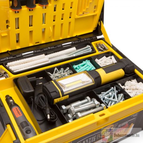 Műanyag szerszámosláda kicsi 380 x 220 x 270 mm