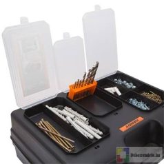   2 az 1-ben fúró + alkatrész tároló műanyag táska 15.7" - 400 x 300 x 155 mm