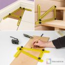 Műanyag négyoldalú vonalzó, szögmásoló   31 x 18 cm