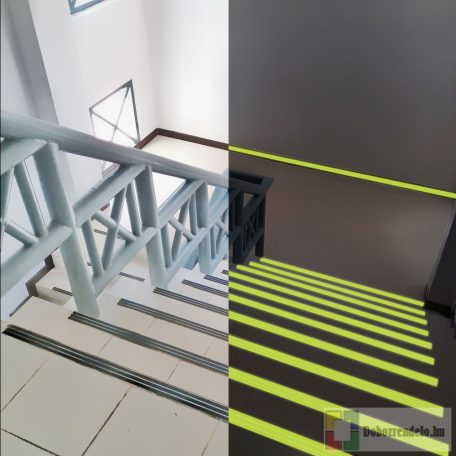 Ragasztószalag - csúszásmentes - 5 m x 25 mm - foszforeszkáló