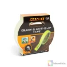 Ragasztószalag - csúszásmentes - 5 m x 25 mm - foszforeszkáló