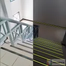 Ragasztószalag - csúszásmentes - 5 m x 50 mm - foszforeszkáló / fekete