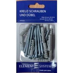 Element System Csavar+Tipli (18db)